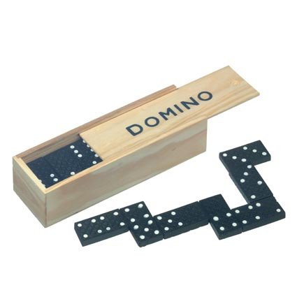 Domino im Holzschuber