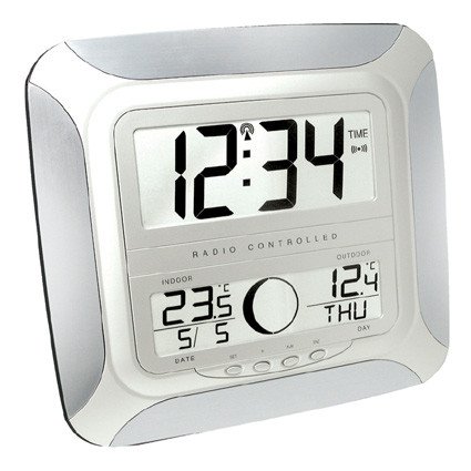 Digitale Funkuhr mit Thermometer